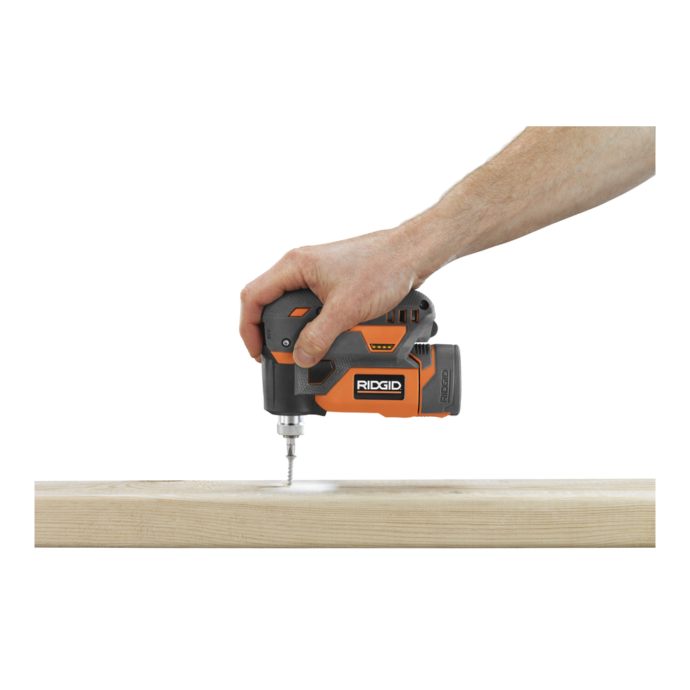 RIDGID 12 Volt Lithium Ion 1 4 in. Cordless Palm Impact Screwdriver Kit The Tool Pig