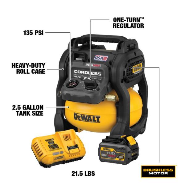 Battery operated deals air compressor dewalt